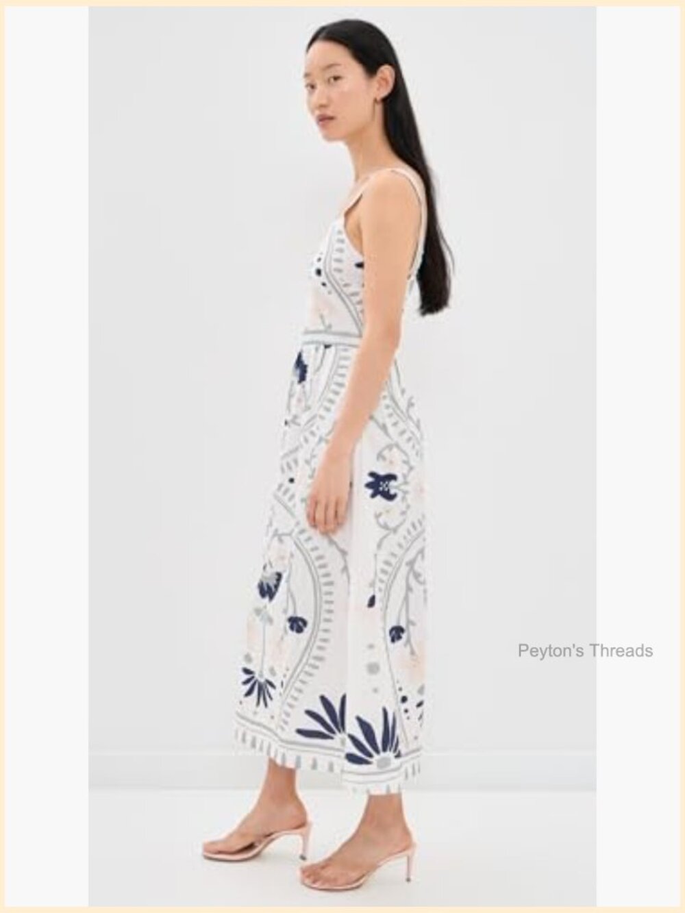 Midi Dress with Square Neck - Picture 4 of 6